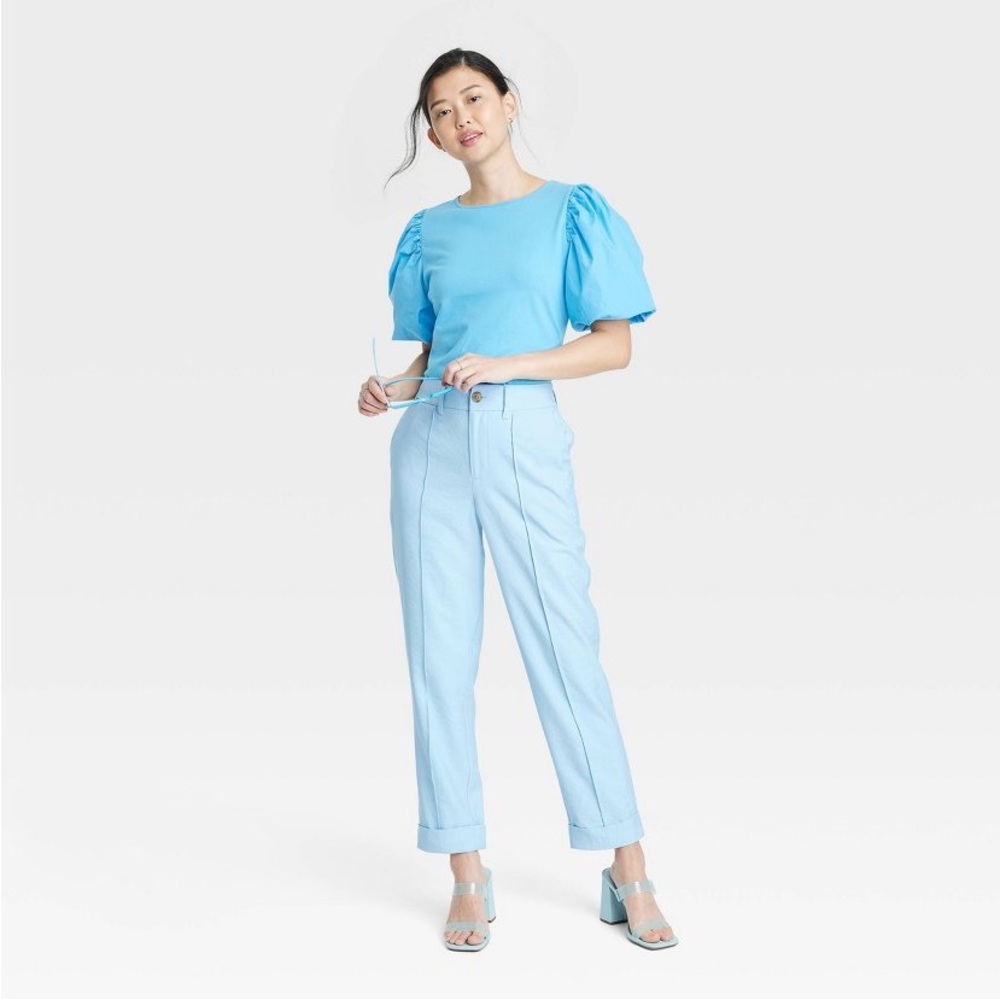 NWT A New Day Light Blue Slim Ankle Pants 6 R